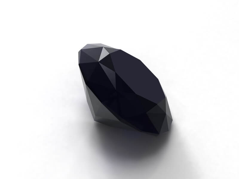 A symmetrical piece of Black Sapphire