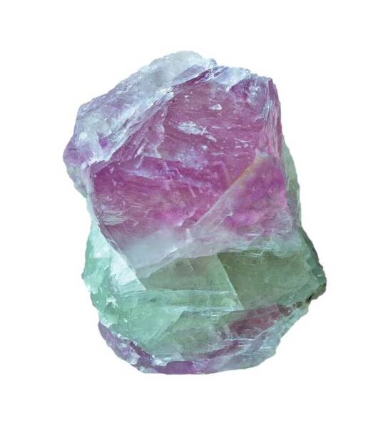 A piece of Fluorite that has gone in water